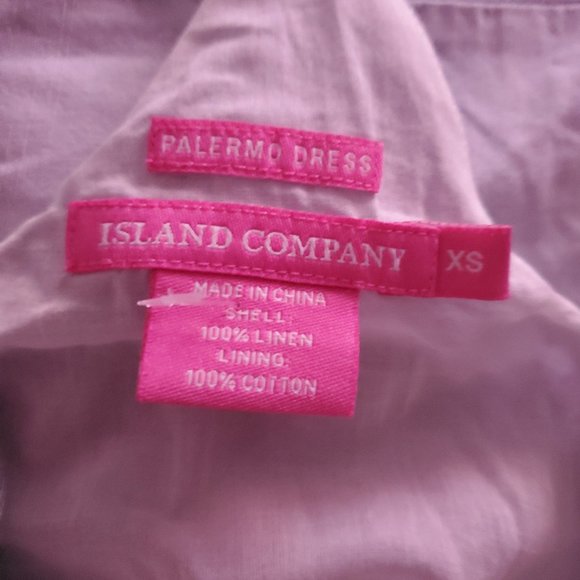 Island Company Paler Blue Boho Linen Mini Dress Ruffled Racerback Sundress Sz XS - Picture 7 of 7